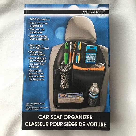 Car Seat Organizer 14 3/4''W x 21 3/4''H Black - Picture 2 of 5